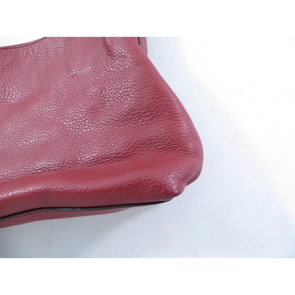 Michael Kors‎ Lexington Pebbled Leather Women's Crossbody Bag Purse Maroon Red